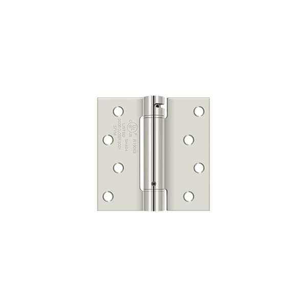 Deltana 4 x 4 Spring Hinge; Bright Nickel Finish DSH44U14 - main